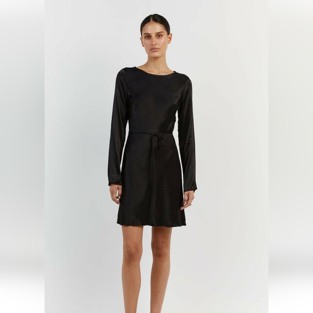 Black DISSH Slip dress with belt